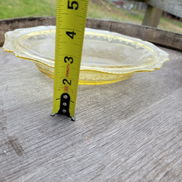 Hazel-Atlas Depression Glass oval bowl. Florentine design - Picture 4 of 5